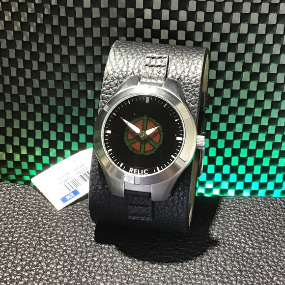 RELIC Animated Peace Sign on Leather - Picture 4 of 8